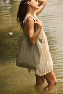 Kimood Washed cotton tote bag – foto 1