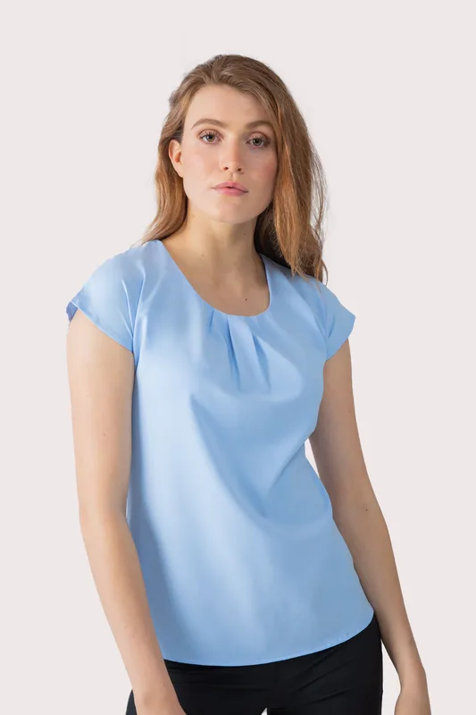 Henbury Dames blouse met plooifront