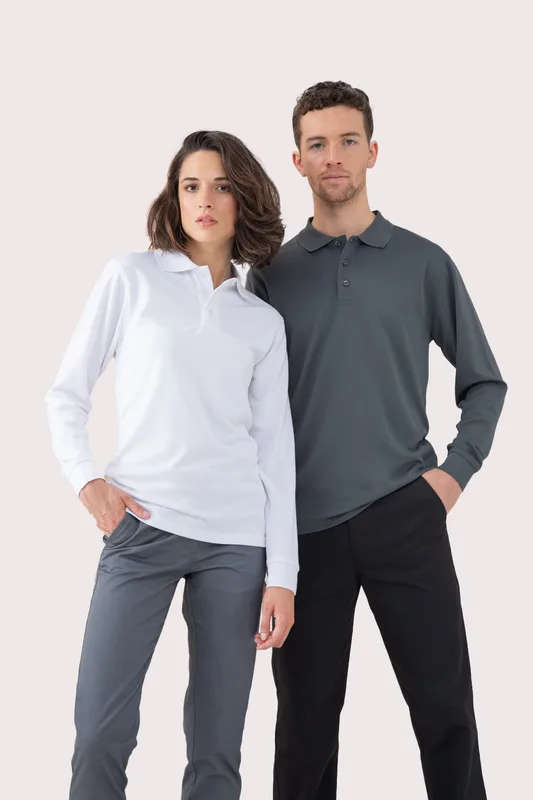 Henbury Coolplus® polo met lange mouwen