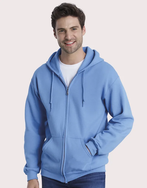 Gildan Zware hoodie met volledige rits