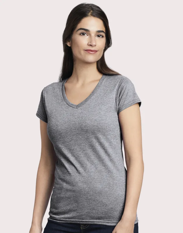 Gildan Dames Softstyle T-shirt met V-hals