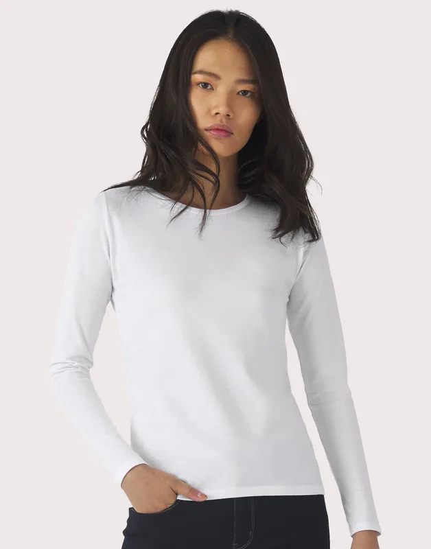 B&C #E190 dames T-shirt met lange mouwen