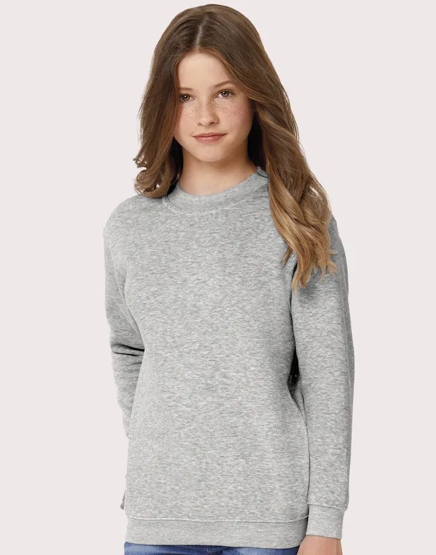 B&C Kinder sweater met ingezette mouwen