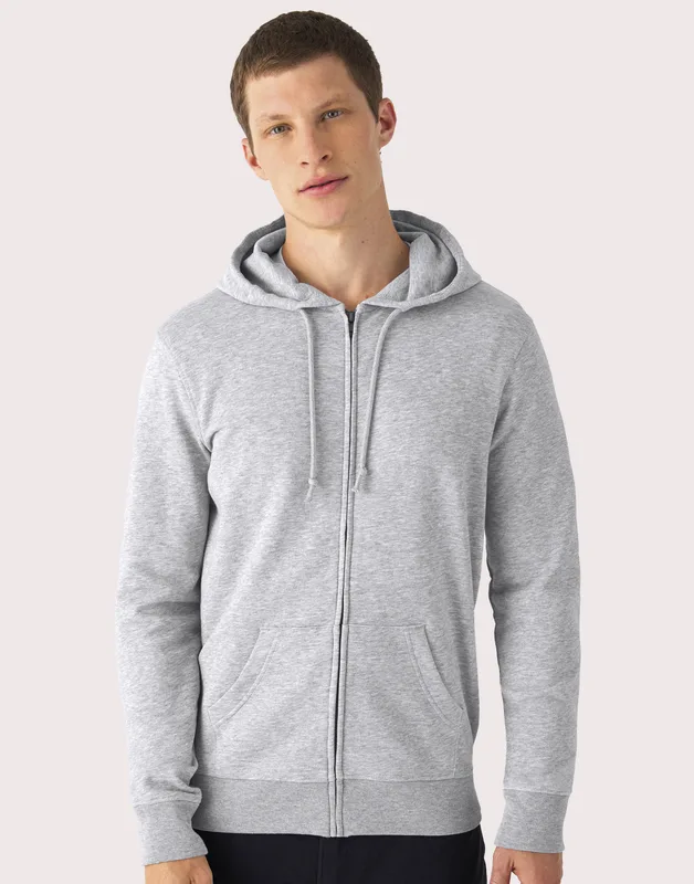 B&C Organic cotton zip hoodie