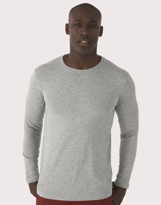 B&C Inspire heren T-shirt met lange mouwen