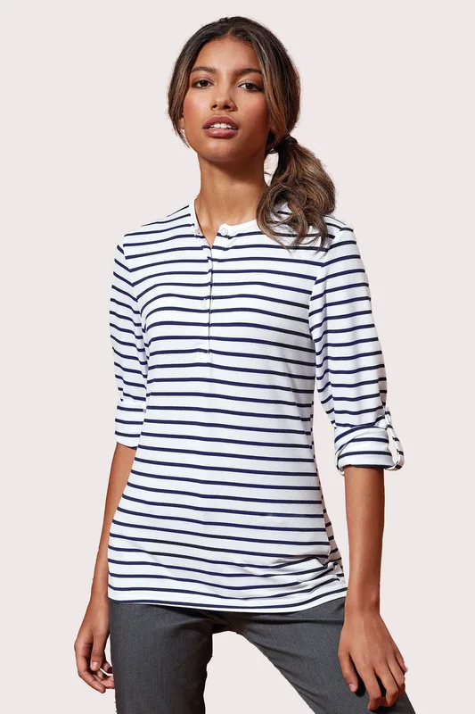 Premier Long John dames T-shirt met opgerolde mouwen