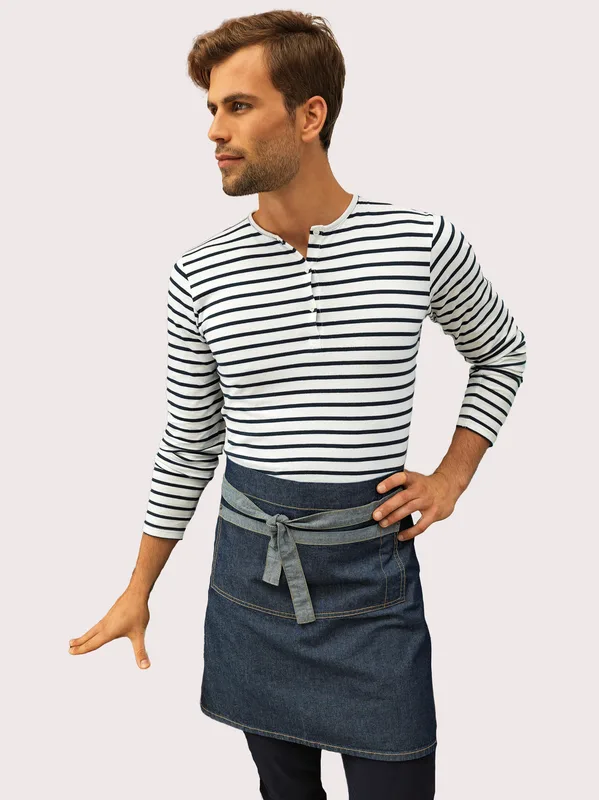 Premier Domain - Contrast denim heupschort