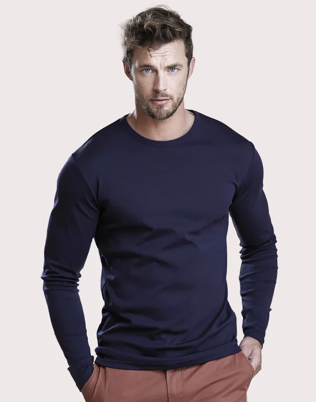 Tee Jays Heren interlock T-shirt met lange mouwen