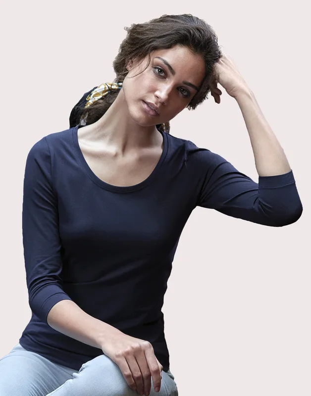Tee Jays Women's three-quarter sleeve stretch T-shirt