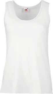 Fruit of the Loom Lady-Fit Valueweight tank top in White, voorkant