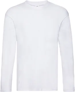 Fruit of the Loom Original-T long-sleeve T-shirt in White, voorkant