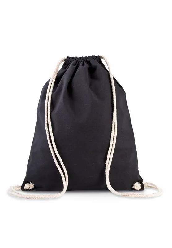 Kimood Organic cotton backpack with drawstring carry handles