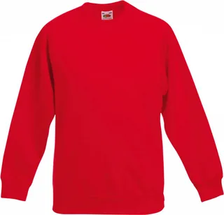 Fruit of the Loom Kinder raglan sweater in Red, voorkant