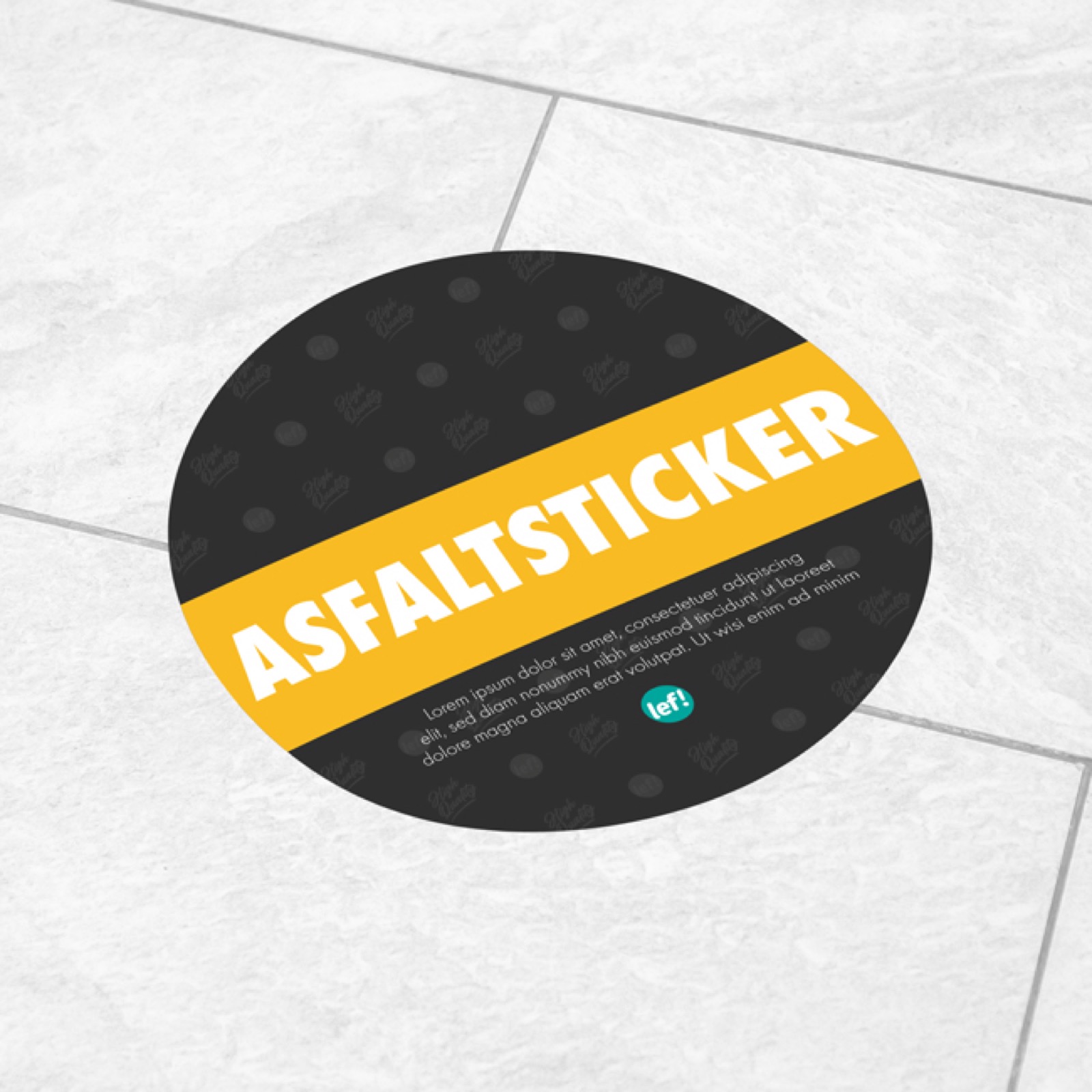 Asfaltsticker – drukwerk in Nijmegen