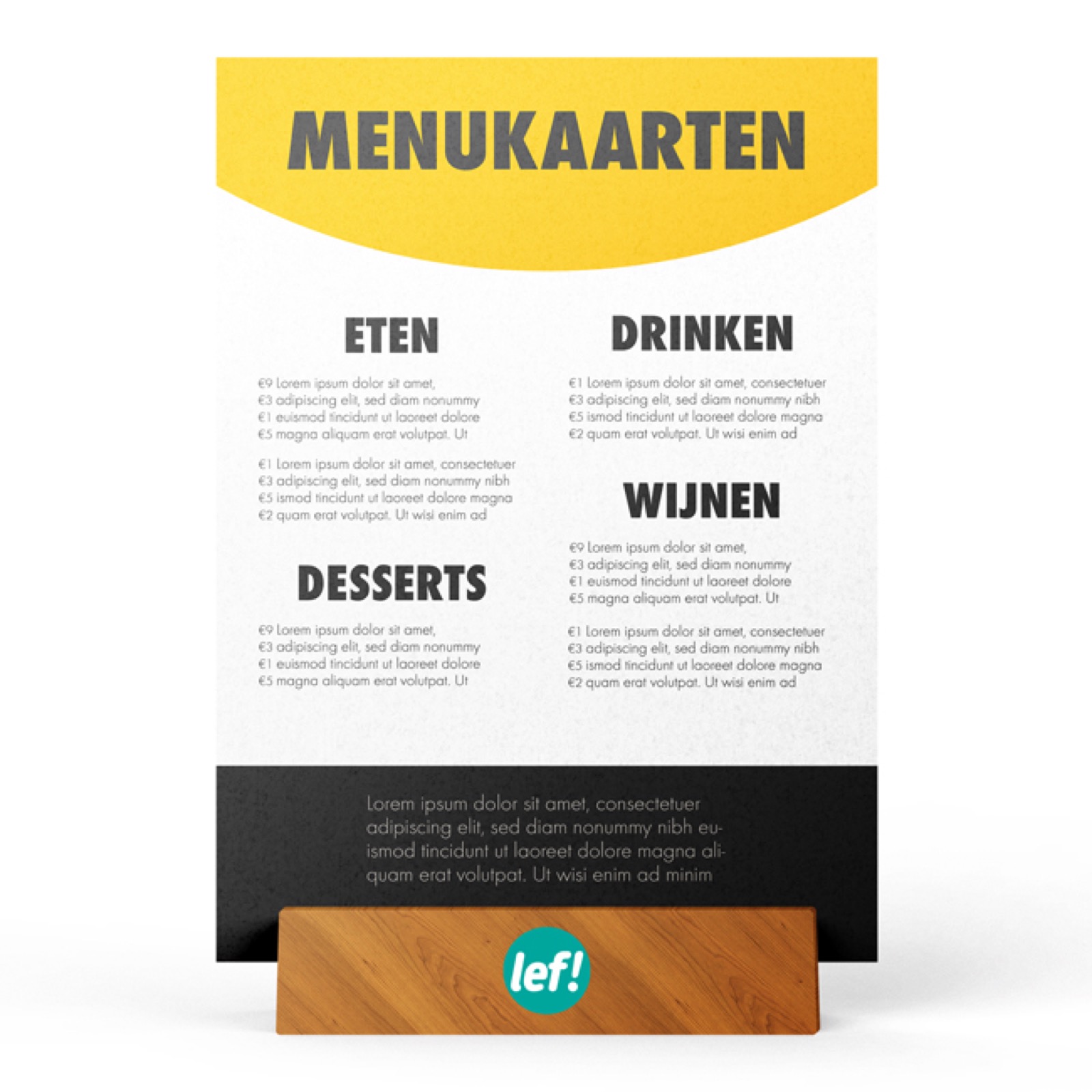 Menukaarten – eten & drinken in Nijmegen